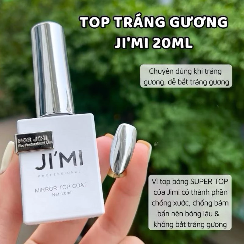 Top chà gương Jimi 20ml chính hãng (MIRROR Top Coat)