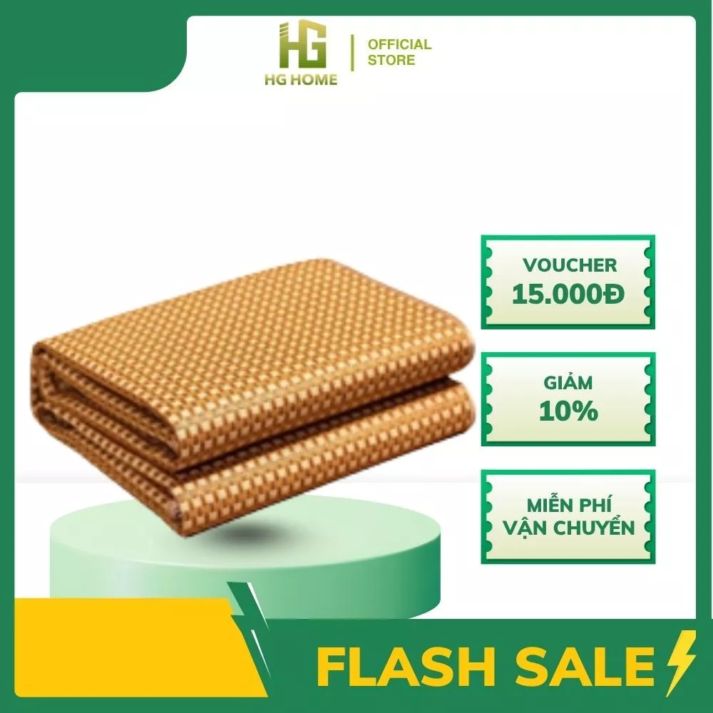 Chiếu Mây Điều Hòa Lót Lụa Cao Cấp Đa Dạng Kích Thước HGHOME- Chiếu Điều Hòa Sợi Mây Thoáng Mát Dễ Dàng Vệ Sinh