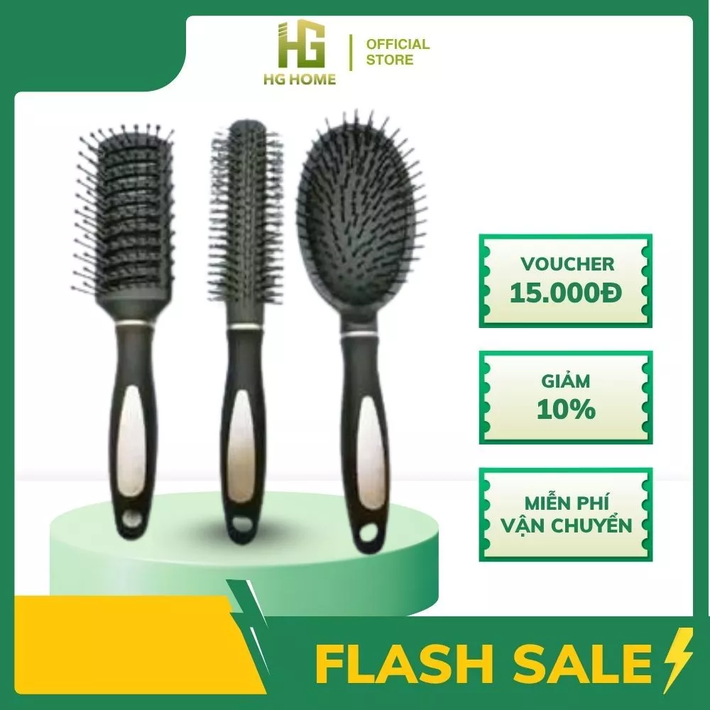 Set 3 Lược Chải Đầu Gỡ Rối Tóc HGHOME, Lược Tạo Kiểu Chuyên Nghiệp Hạn Chế Rụng Tóc [HÀNG ĐẸP]