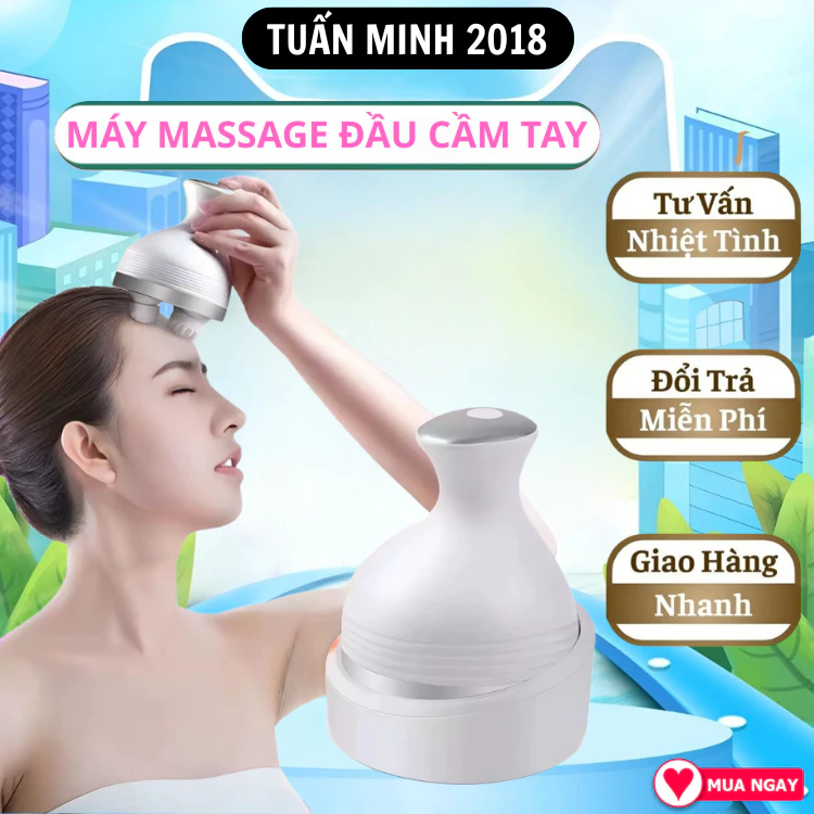 Máy massage đầu mini 3D đa năng kết hợp mát xa toàn thân tăng cường lưu thông tuần hoàn máu, thư giãn cơ thể