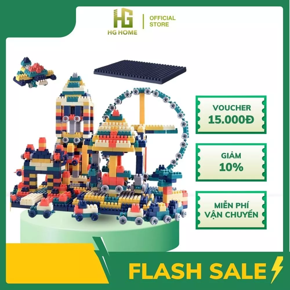 Bộ Đồ Chơi Xếp Hình 520 Chi Tiết Giúp Bé Phát Triển Trí Tuệ, Tăng Khả Năng Tư Duy Logic HGHOME