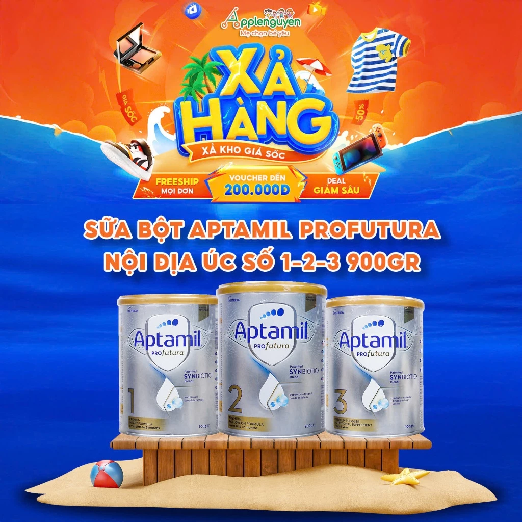 ( RẺ VÔ ĐỊCH ) Sữa Bột Aptamil Profutura Úc Đủ Số 1-2-3 900gr | Applenguyen94