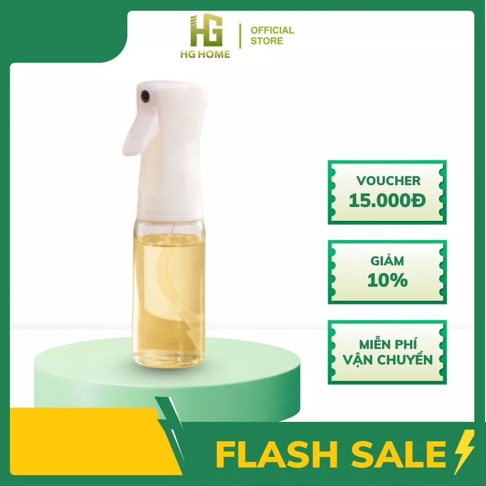 Bình xịt dầu ăn HGHOME Chai đựng dầu ăn phun sương 200ml chống rò rỉ xịt dầu cho nồi chiên [ HÀNG TỐT ]