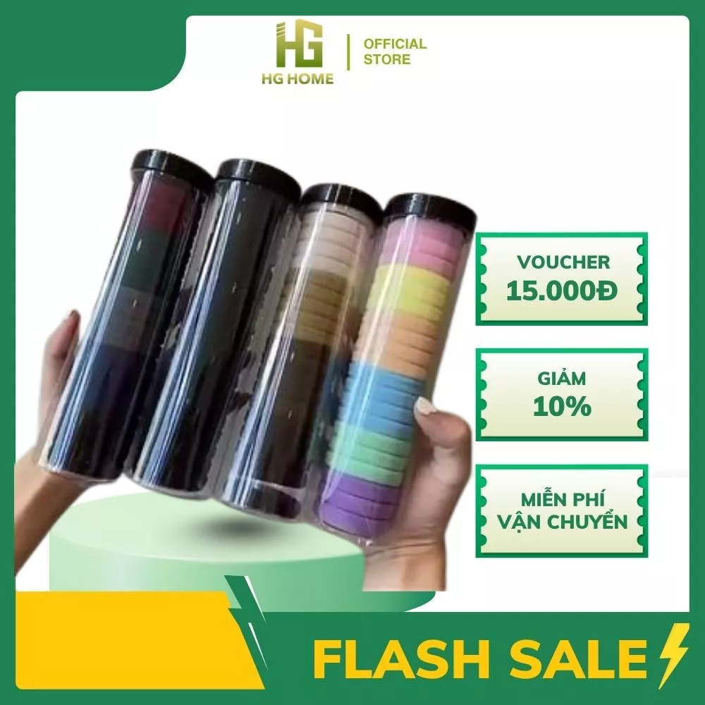 Set hộp 20 cái dây chun buộc tóc nhiều màu [ Hàng Tốt ]
