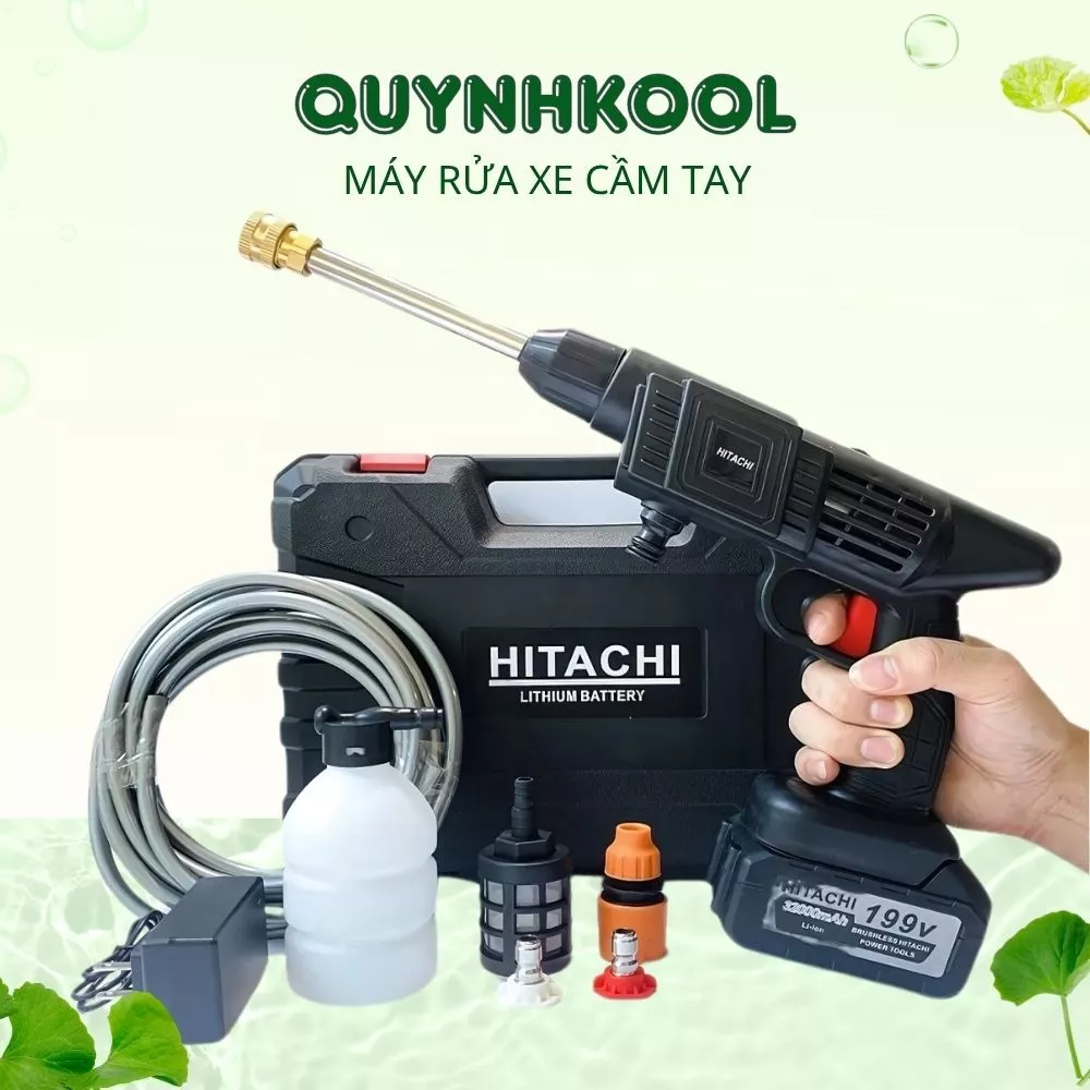 Máy Rửa Xe Ô Tô Xe Máy DIDOOGLT Áp Lực Nước Mạnh 25000mAH Công Suất 600w Siêu Khoẻ