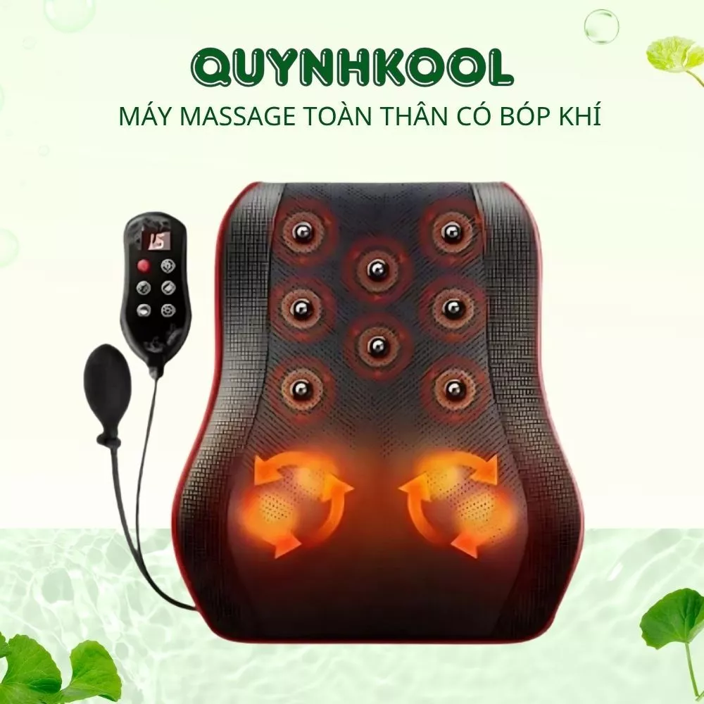 Gối Massage Cổ Vai Gáy, Gối Massage Hồng Ngoại 20 Bi Xoay Kết Hợp Chườm Nóng Cao Cấp ( didooglt )