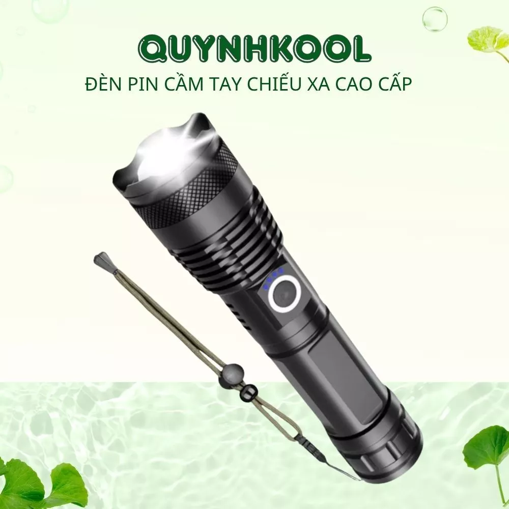 Đèn Pin Cầm Tay Chiếu Xa DIDOOGLT Siêu Sáng 5 Chế Độ Dung Lượng Lớn Chống Nước Có Zoom Xa Gần