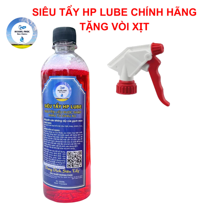 Siêu Tẩy Rửa Lốc Máy, Tẩy Rửa Xe Không Chạm, Tẩy Rỉ Sét HP LUBE Mẫu Mới Dung Tích 500ml