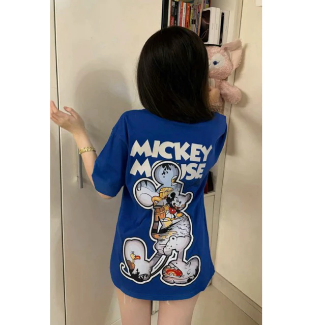 Áo Thun Mickey Unisex Form Rộng Chất Cotton 2 Chiều Mềm Mịn Hot Trend