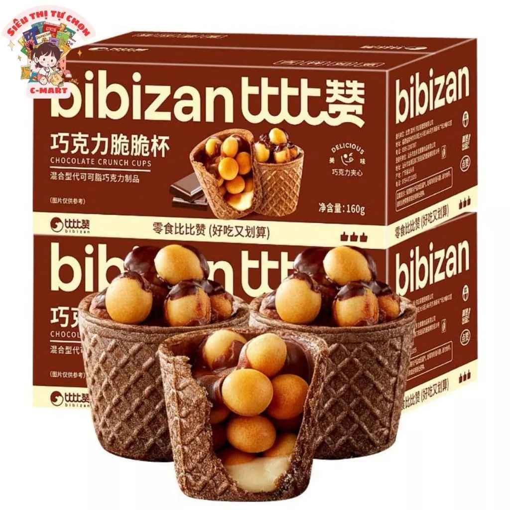 [C-MART] Socola Ốc Quế Bibizan Thùng 160g (15 Cái) – Giòn Rụm