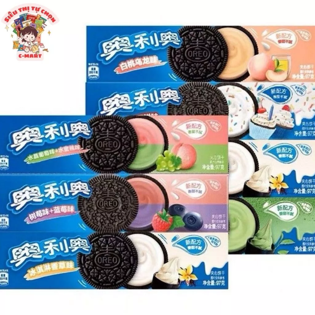 [C-MART] Bánh Quy Oreo Nội Địa Trung Mix Vị Hộp 97g