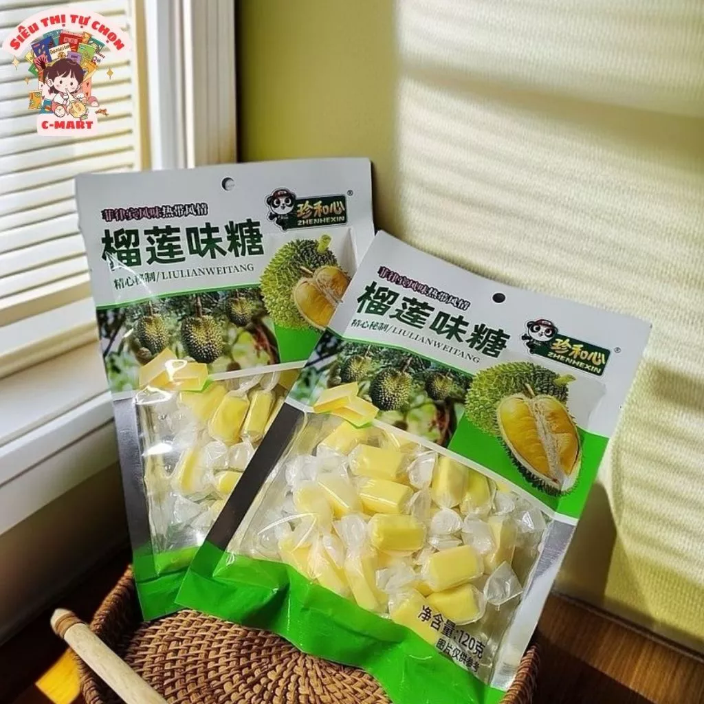 [C-MART] Kẹo Sầu Riêng Mềm 120g Gói Nhỏ Tiện Lợi Hương Thơm Đặc Trưng