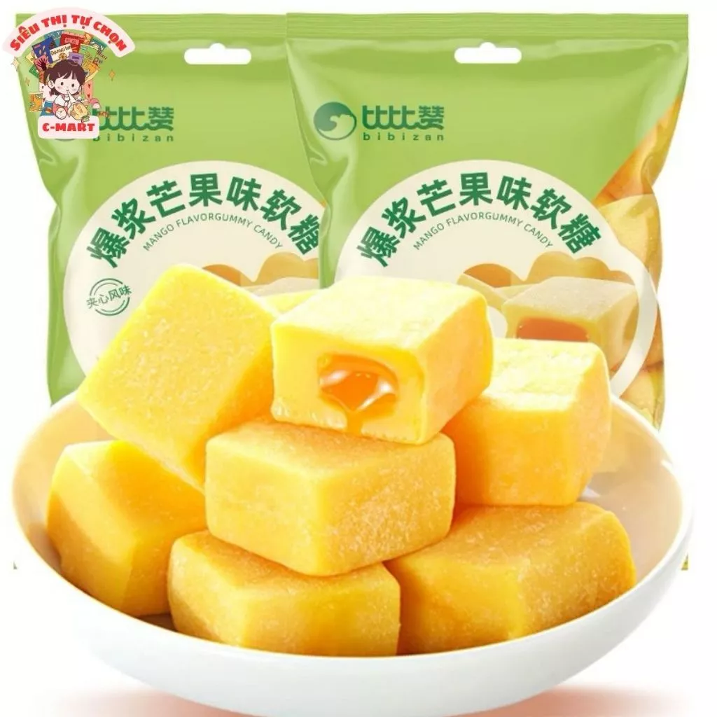 [C-MART] Kẹo Xoài Dẻo Nhân Chảy Bibizan 480g Thơm Nhẹ Mềm Dẻo