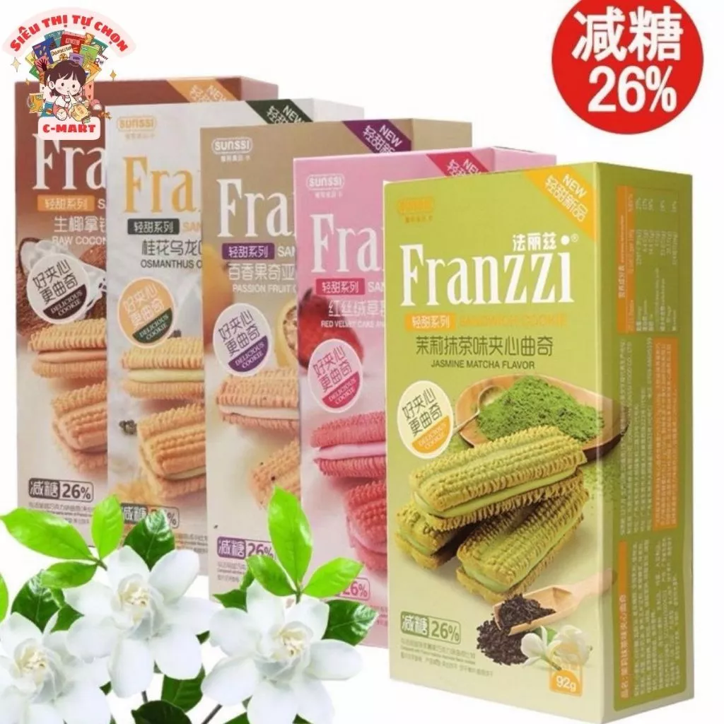 [C-MART] Bánh Quy Franzzi Hộp 92g Vị Mới Mix Siêu Ngon