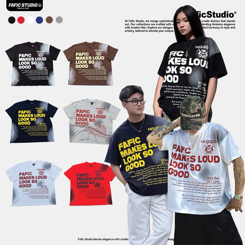 Áo thun Nam FOG LOUD Boxy 250gsm in loang FAFIC STUDIO nữ unisex cotton local brand
