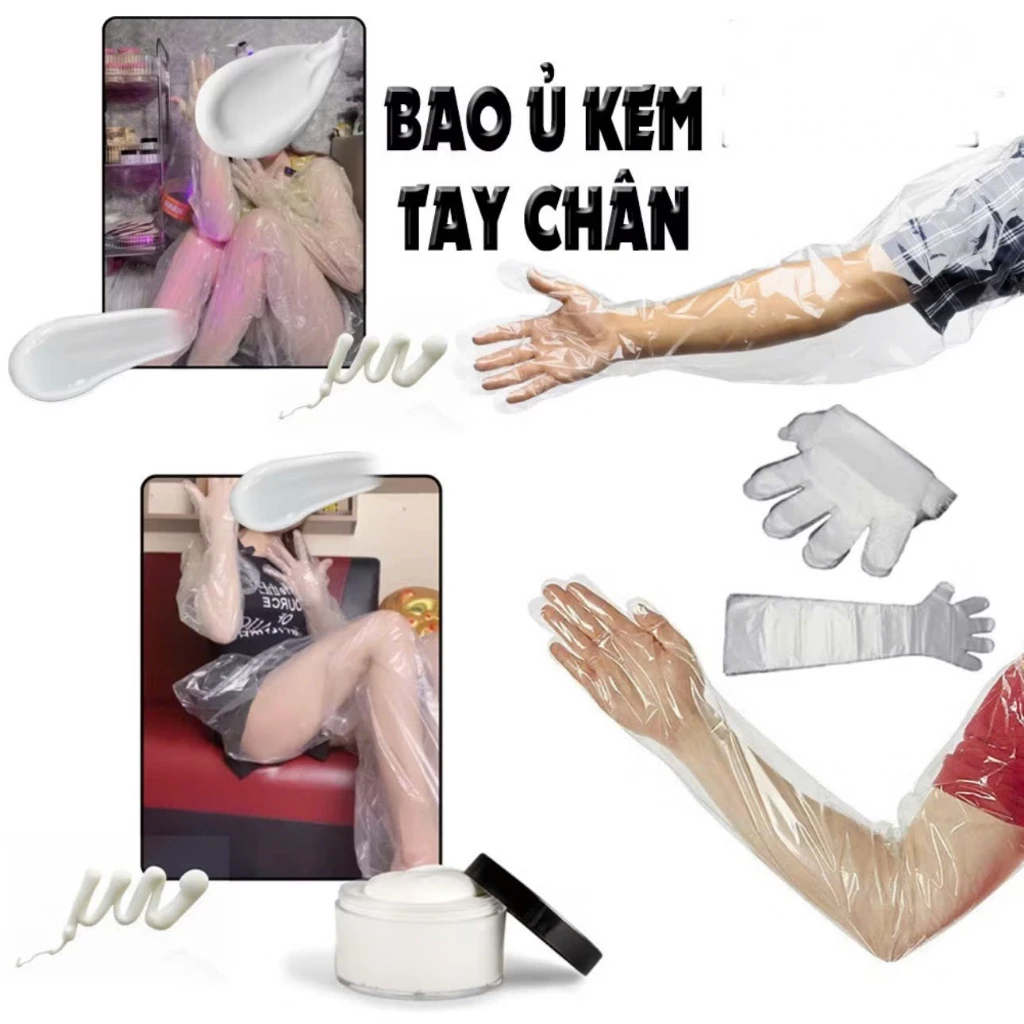 HCM🔥100 Bao ủ tay, ủ chân Dài mặt nạ nilon ủ kem siêu dai trong suốt, chống nước