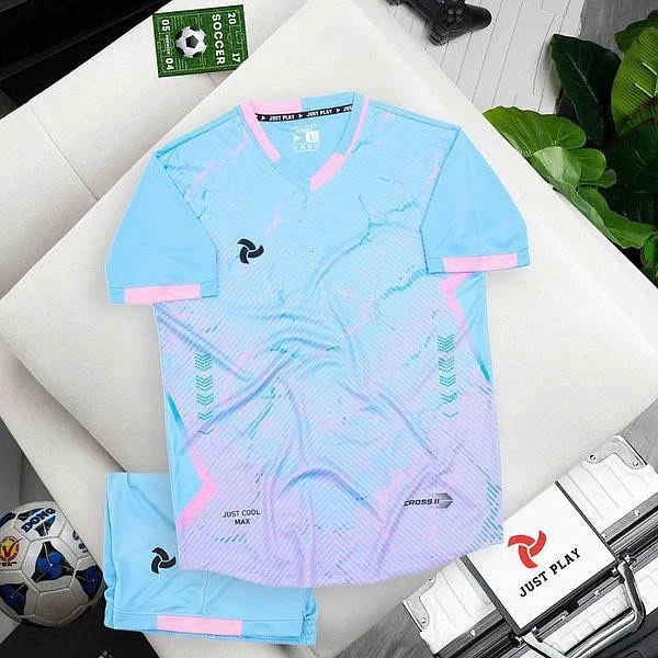 Bộ áo quần bóng đá,áo đá banh nam nữ xoáy xanh in tên số theo yêu cầu, áo thể thao chất liệu thun
