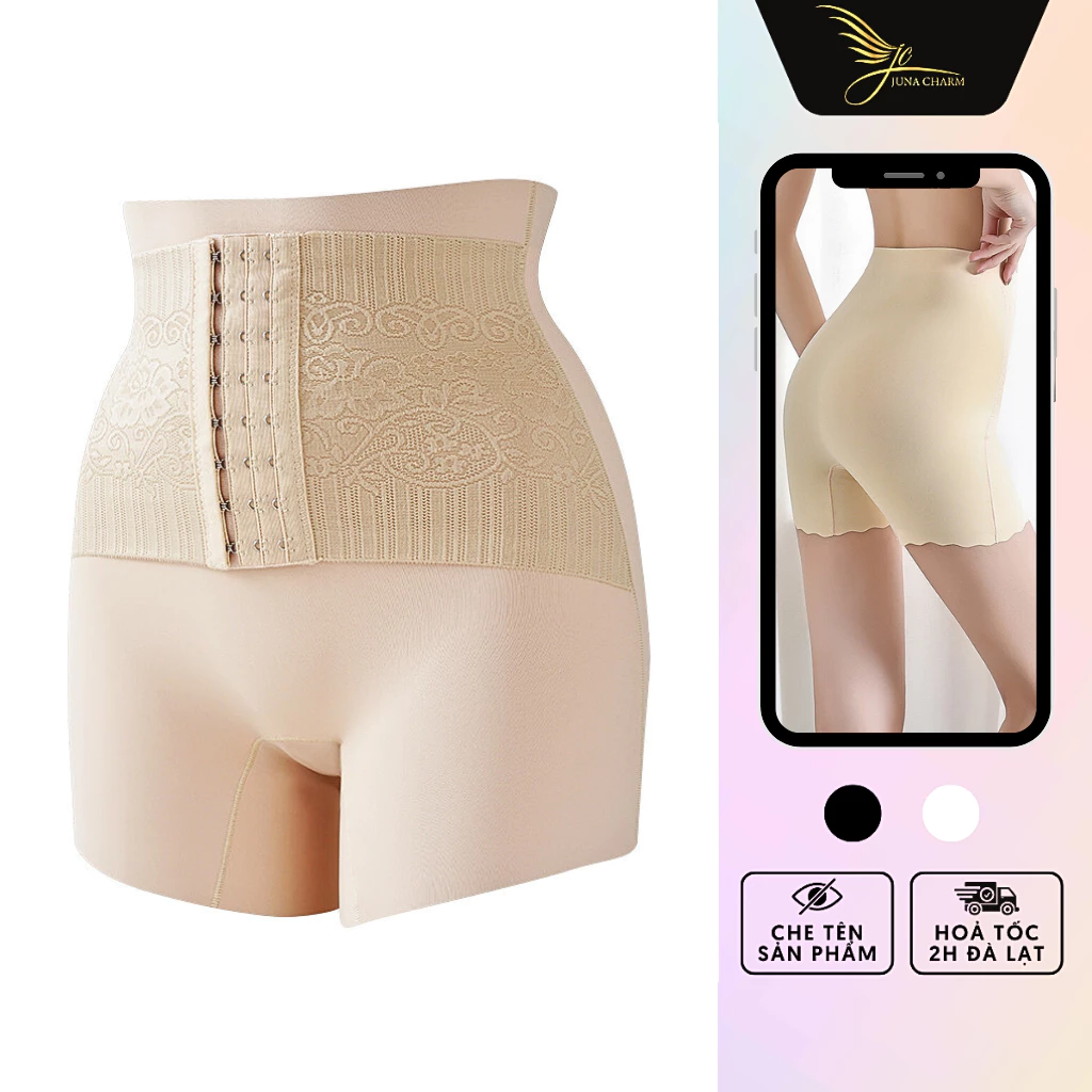 Quần Gen Nịt Bụng, Quần Bảo Hộ Định Hình, Nâng Mông JUNA Size M/L/XL Chất Đúc Su Không Lộ Viền Cao Cấp Màu Da/SP4105