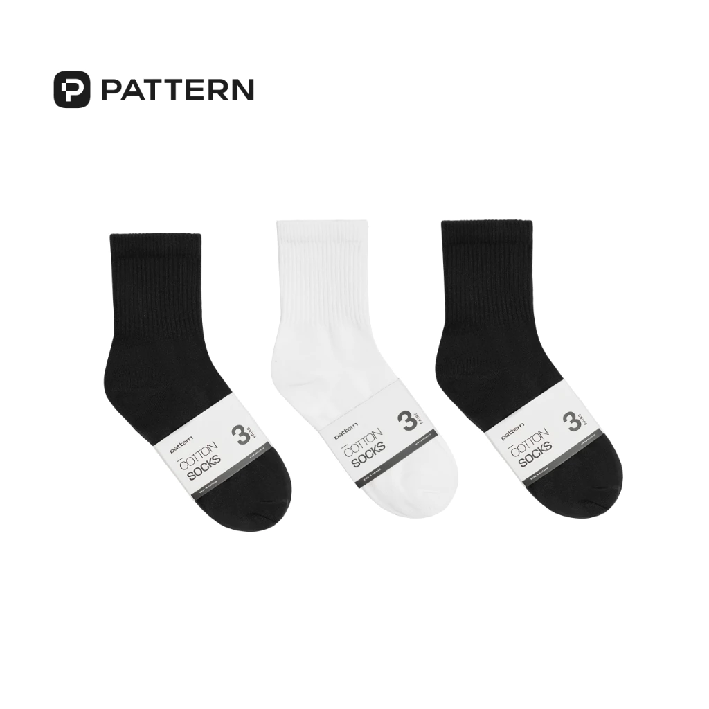 Tất cổ lửng cổ dài cotton premium PATTERN PP003