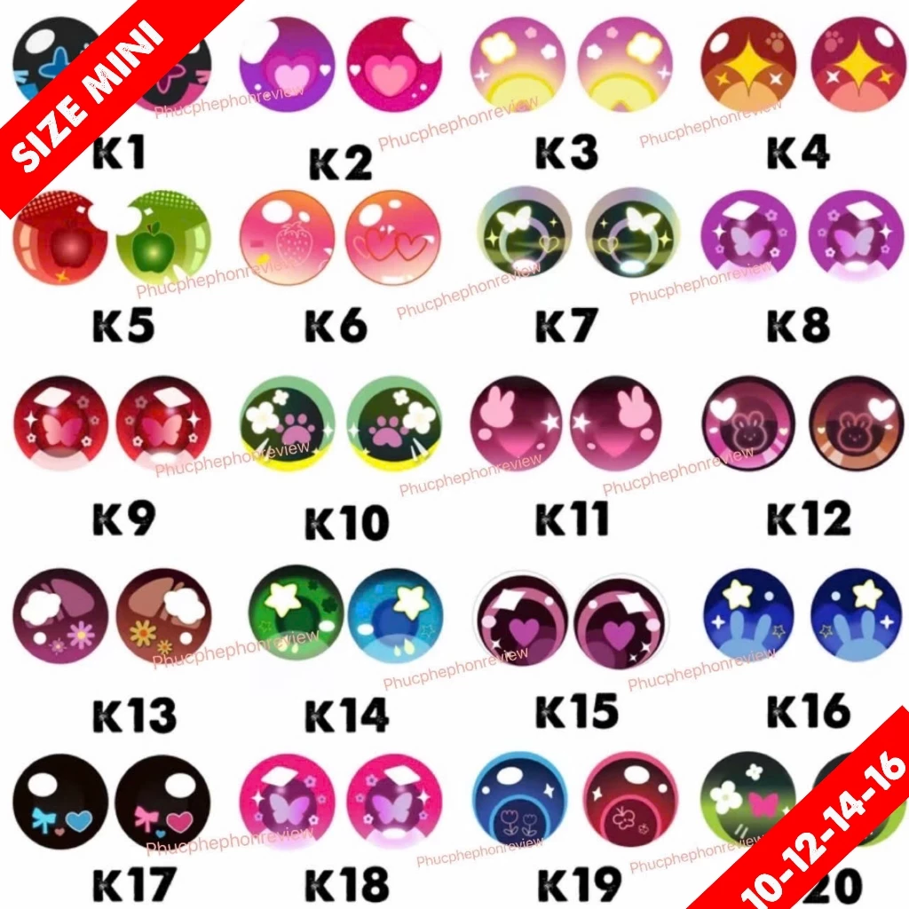 [Mini][Ver K] Mắt Thay Cho Babythree, Yaya, Tyke, Samuel. ĐỌC KĨ KÍCH THƯỚC MỤC MÔ TẢ