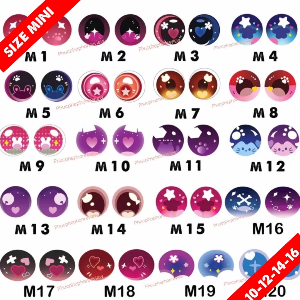 [Mini][Ver Mèo Thần Tượng] Mắt Thay BabyThree,Lila,Gấu Bông-Phụ Kiện Búp Bê. ĐỌC KĨ KÍCH THƯỚC MÔ TẢ