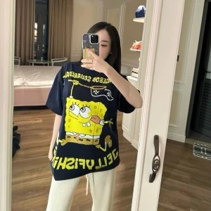 Áo Thun Bọt Biển hot hit 2025 From Rộng Hình In Sắc nét Siuu Xinh
