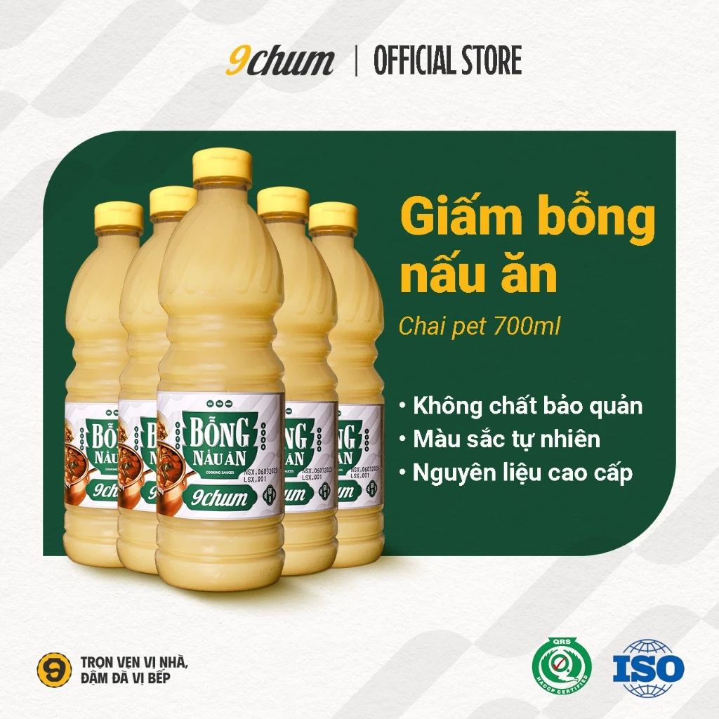[Combo giá tốt] 5 chai giấm bỗng nấu ăn 9chum - Chat Pet 700ml