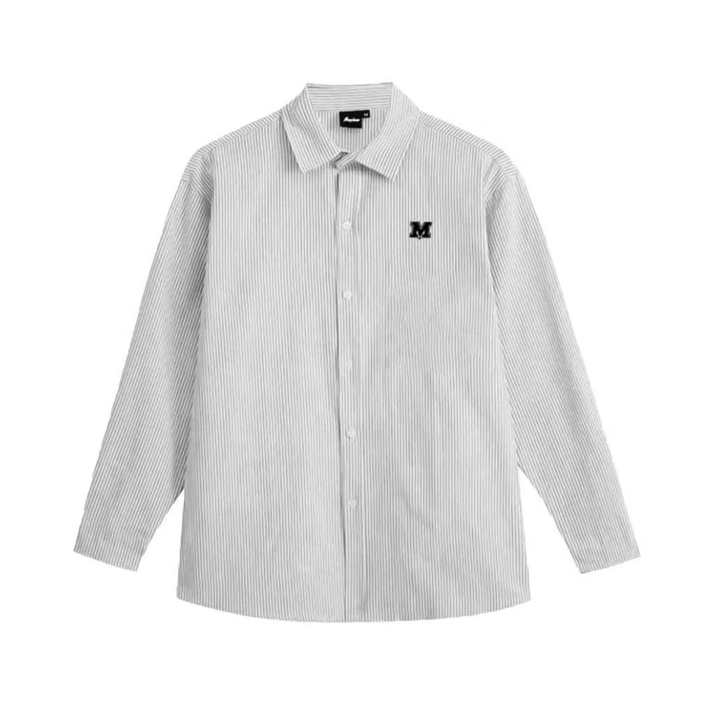 Áo Sơ Mi Tay Dài Kẻ Sọc Thêu Chất vải oxford dày dặn local brand  form rộng nam nữ oversize unisex