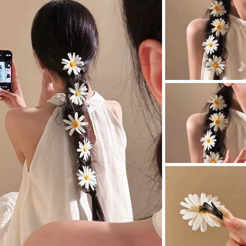 🌷 Kẹp Tóc Hình Hoa cúc Cỡ Lớn – Kẹp Càng Cua Nữ Phong Cách Vintage Tiểu Thư Sang Trọng 💐✨ 10477