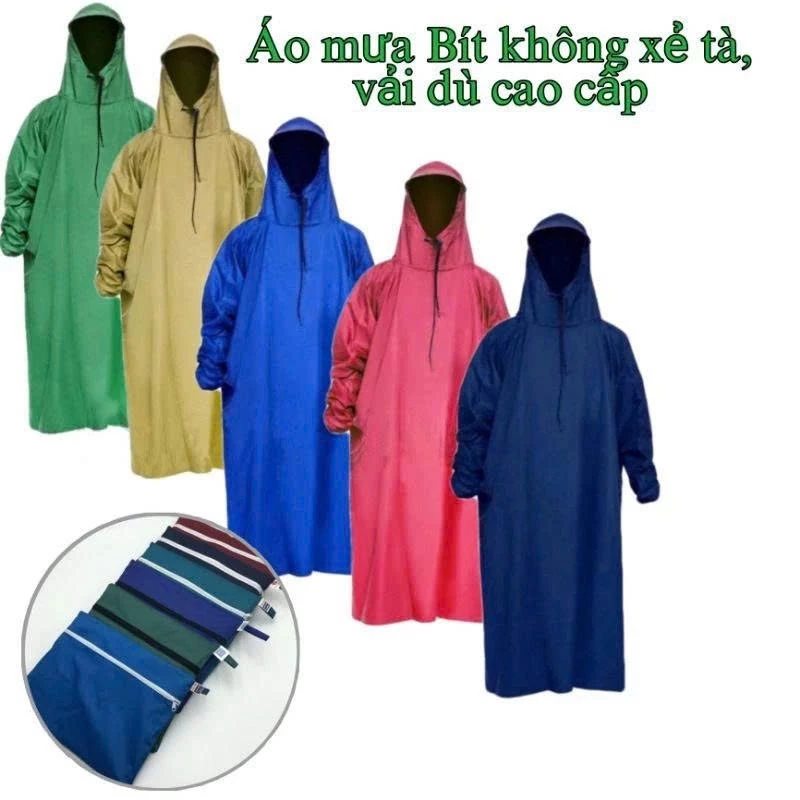 Áo Mưa (Giá sỉ, Cao Cấp, Nhiều màu tùy chọn) vải tổ ong cao cấp vải dù không thấm nước