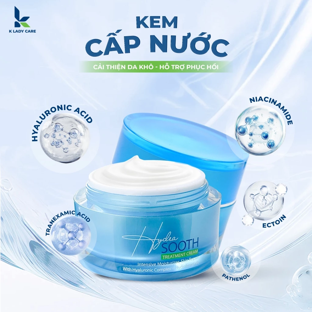 Kem cấp nước phục hồi K Lady Care 50ml - Cấp ẩm, phục hồi mang lại một làn da căng bóng, rạng rỡ
