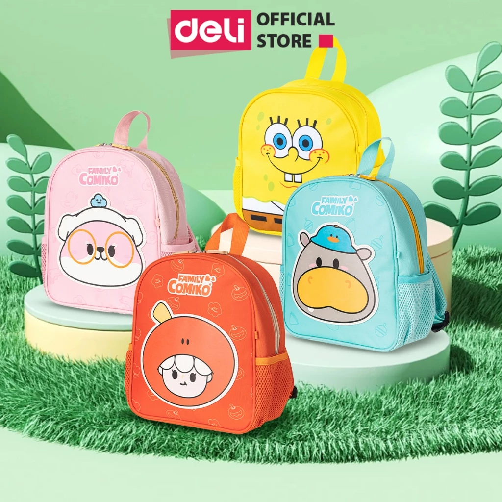 Balo Cho Bé Deli Hình Động Vật Dễ Thương, Cặp Sách Đi Học Cho Bé Trai Bé Gái Đi Học Mầm Non