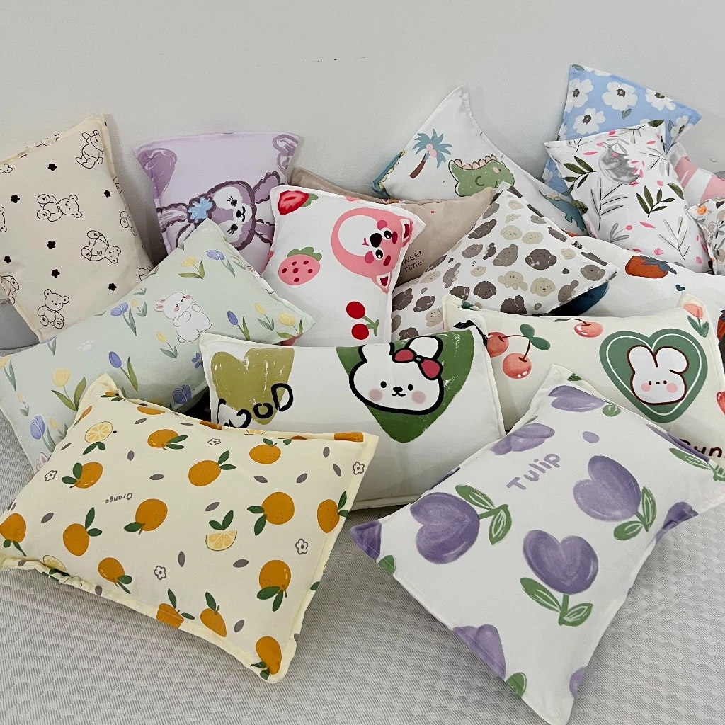 Gối Học Sinh Cotton Đũi Mềm Mại – Vỏ Hình Ngộ Nghĩnh – Kích Thước 30x50cm