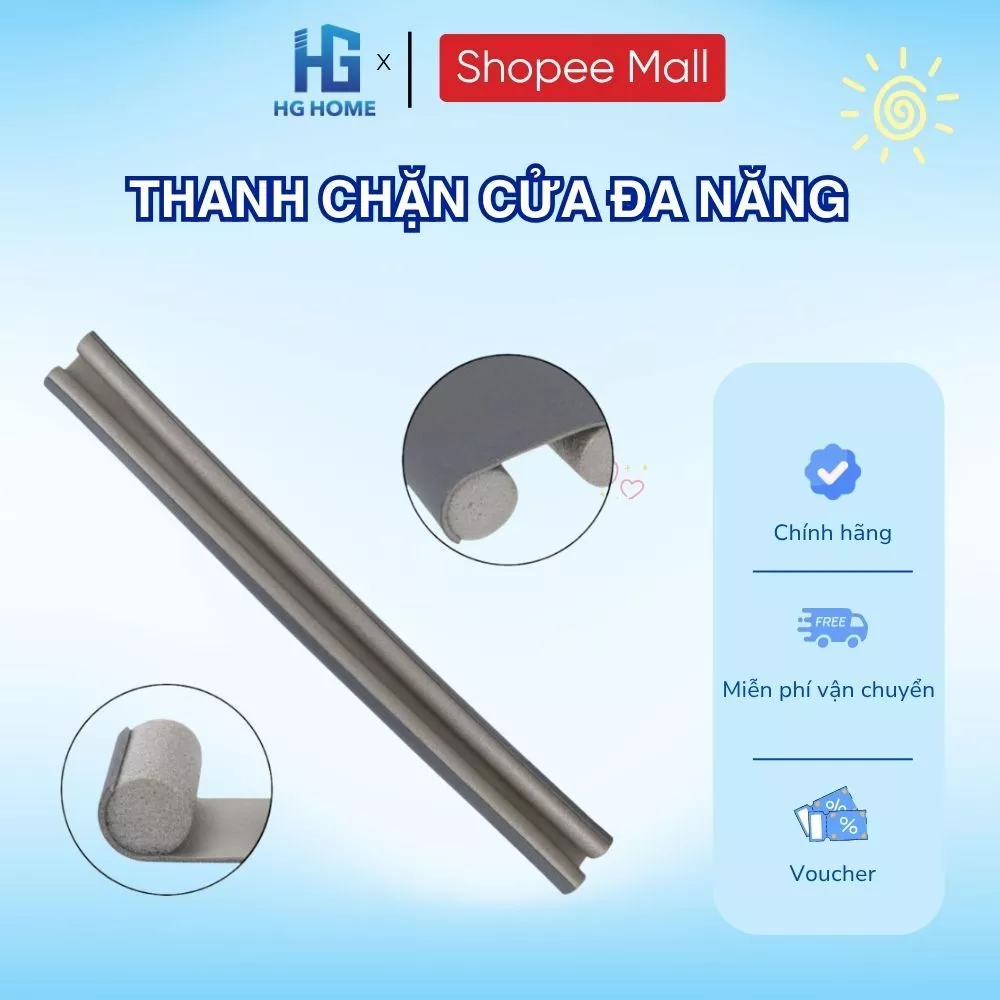 Thanh Chặn Khe Cửa Ngăn Côn Trùng, Chắn Gió Mùa, Ngừa Bụi Bẩn, Giảm Ồn, Chống Kẹt Tay Chân HGHOME