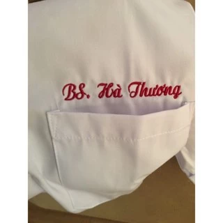 Thêu Tên 1 dòng, 2 dòng và Logo lên áo theo yêu cầu khách hàng