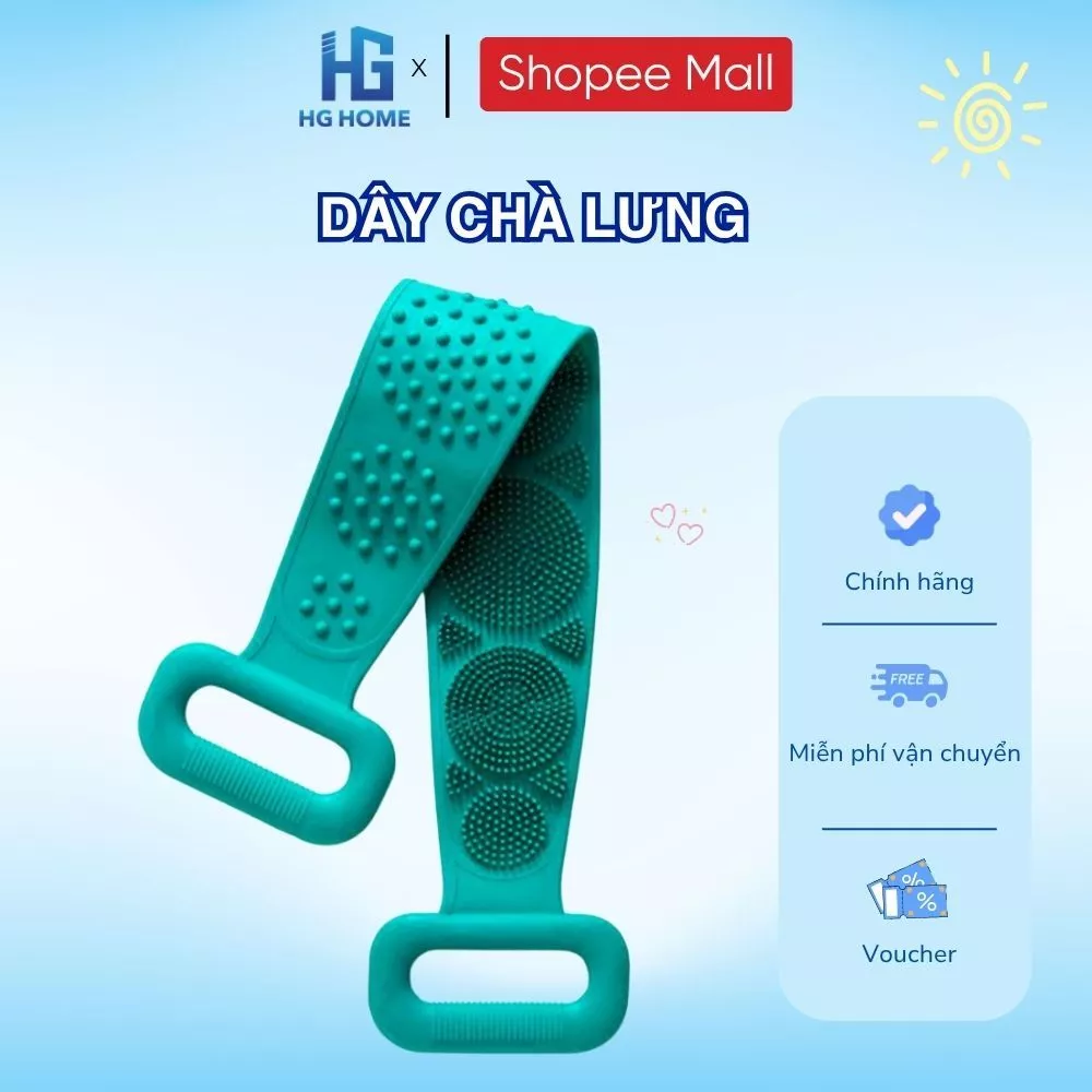 Dây Chà Lưng Tắm Massage JYoohome Đai Chà Lưng 2 Mặt Silicon Kì Lưng Ghét Tẩy Tế Bào Chết Giảm Mụn