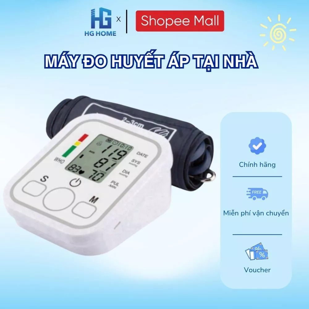 Máy Đo Huyết Áp Tại Nhà,Đo Nhịp Tim Điện Tử Bắp Tay,chính xác và truyền kết quả đo qua giọng nói