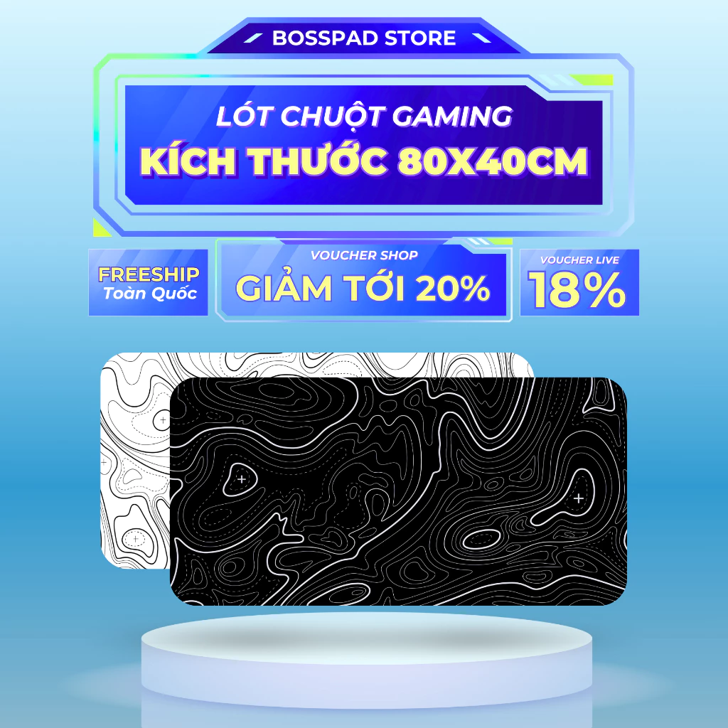 Lót chuột, pad chuột gaming cỡ lớn 80x40cm siêu bền, giặt thoải mái dùng trong học tập và làm việc