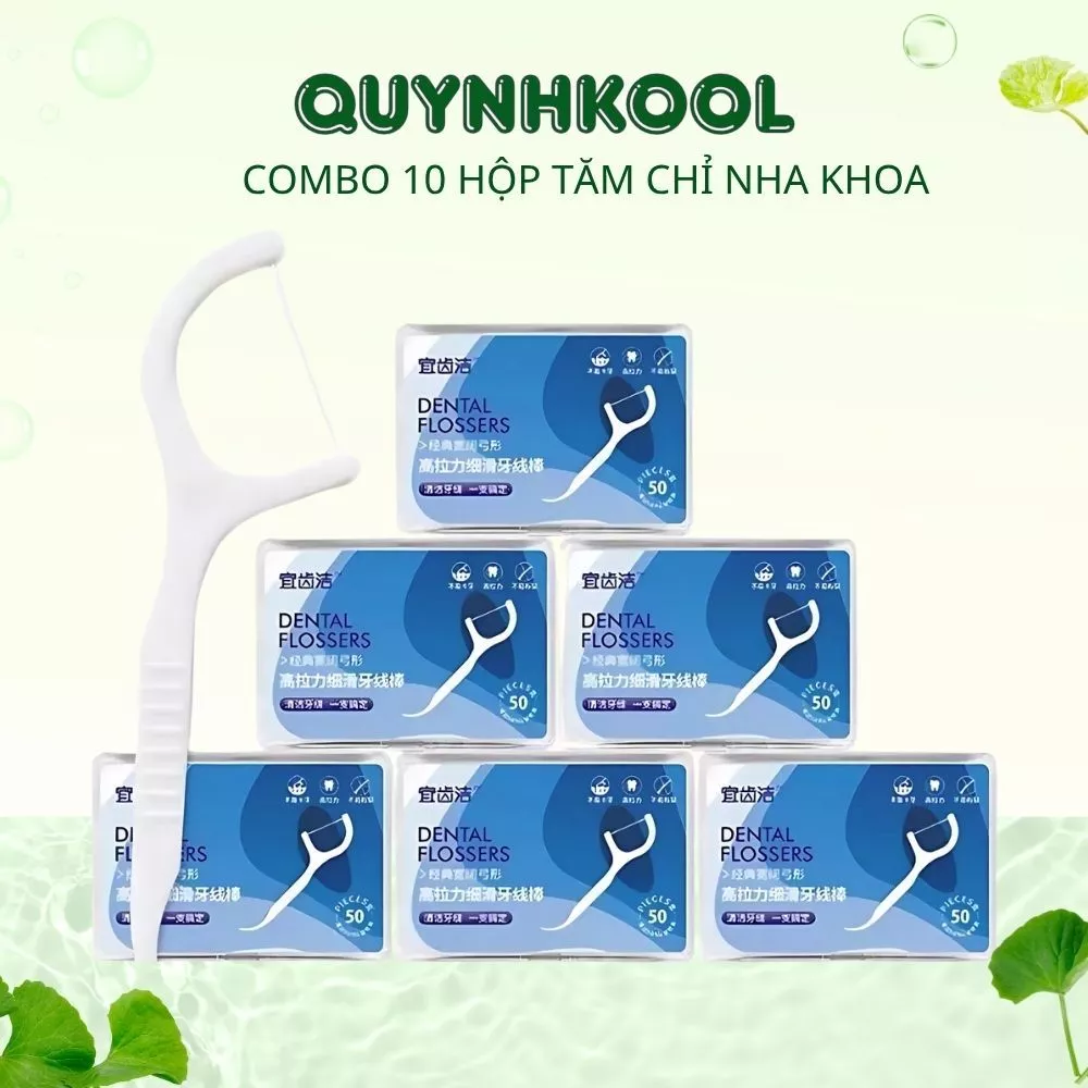 ( Combo 10 ) Hộp Tăm Chỉ Nha Khoa DIDOOGLT Vệ Sinh Chăm Sóc Răng Miệng Tiệt Trùng Khử Khuẩn Bảo Vệ Răng Lợi