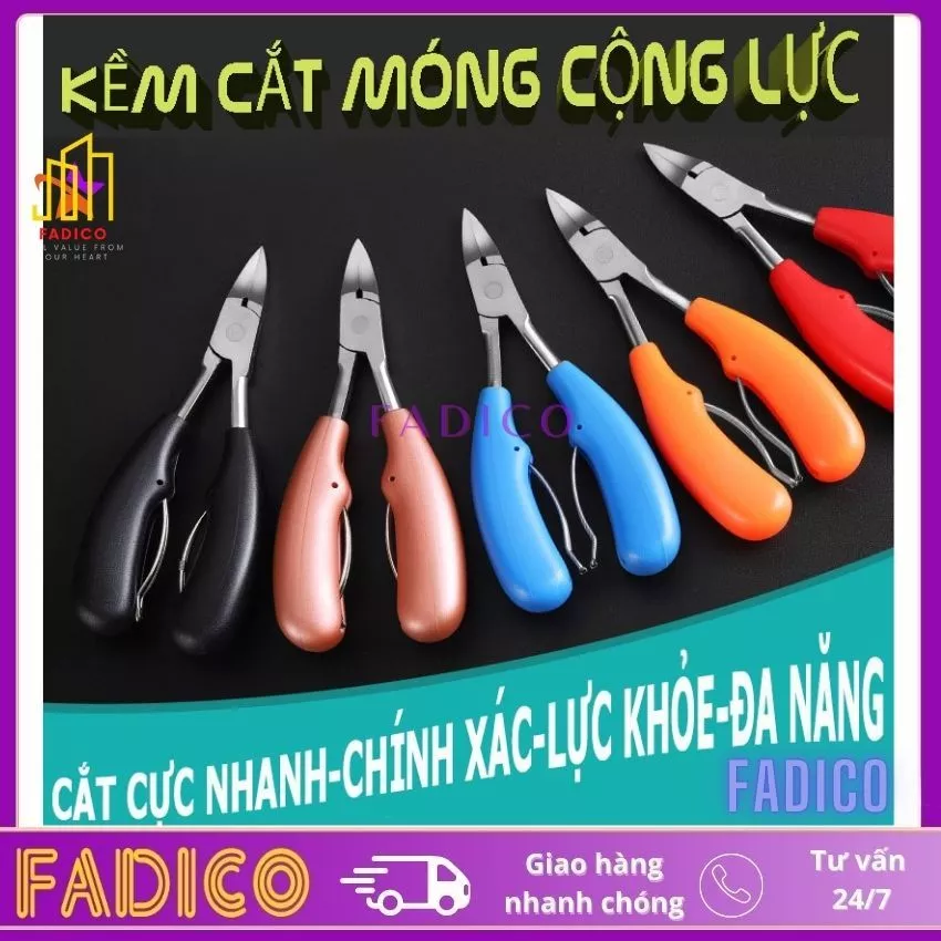 Kềm cắt móng,kềm bấm móng tay chuyên dụng bằng thép không gỉchân sắc bén thiết kế mới,hiệu quả cao,lực cắt mạnh-fadico