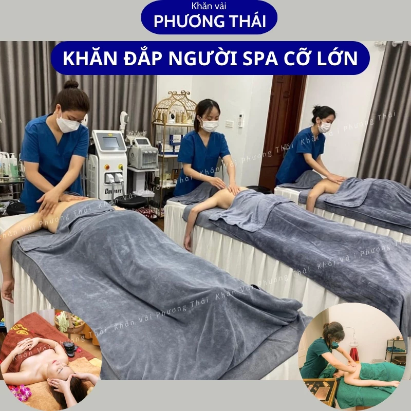 Khăn đắp người spa size TO loại dày, mềm mịn kt 90*1m9