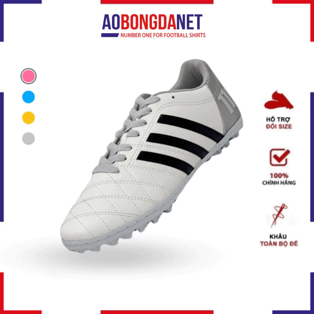 Giày Wika Toni Kross 11Pro 3 Sọc Chính Hãng, Giày Đá Bóng Wika 3 Sọc Sân Da Nhăn Cỏ Nhân Tạo Ôm Chân