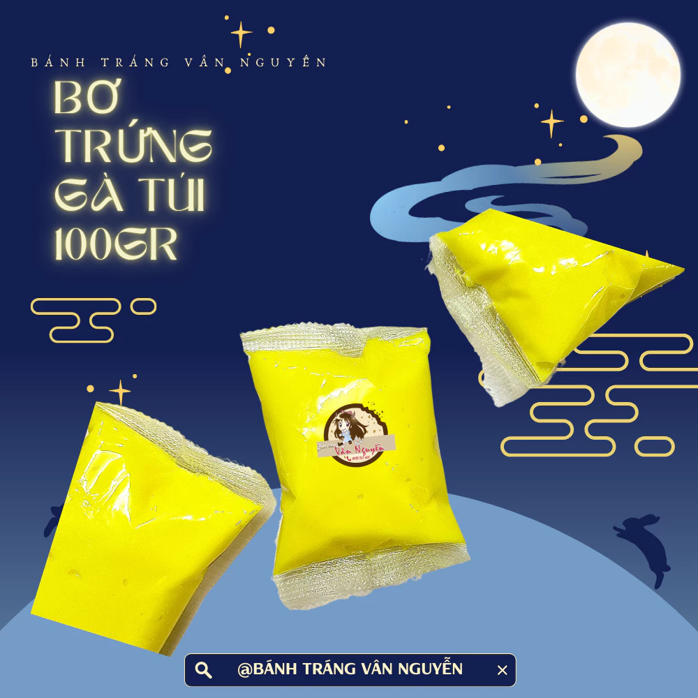 Bơ vàng trứng gà ăn bánh tráng siêu thơm béo bịch 100gr . Bánh tráng Vân Nguyễn