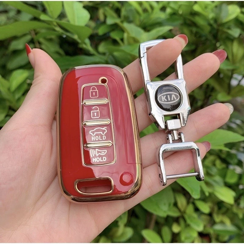 Ốp Chìa Khóa Xe Kia Forte, Kia Sorento, Morning, Hyundai sonata (Chìa 4 nút bấm) Móc Khoá Móc Khóa