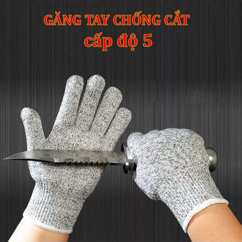 ( 5 ĐÔI HỎA TỐC - SÀI GÒN ) Găng tay chống cắt cấp độ 5 HPPE-2 là sản phẩm chất lượng cao đạt tiêu chuẩn CE.