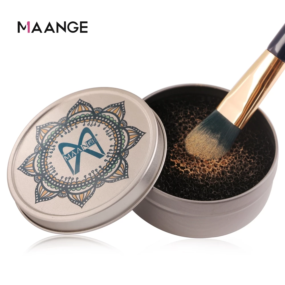 MAANGE Mút Vệ Sinh Cọ Trang Điểm Chống Bám Bẩn Tiện Dụng Bông Mút làm Sạch Cọ Trang điểm 5413