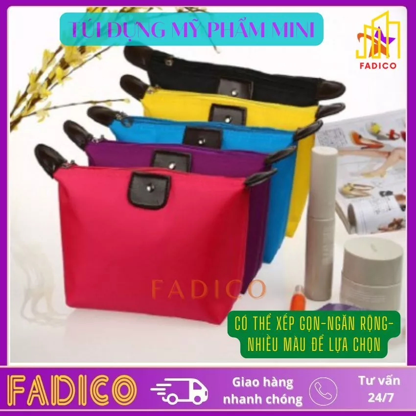 Túi Đựng Mỹ Phẩm Du Lịch,Túi đựng đồ trang điểm mini nhiều màu,Túi du lịch mini Chống Nước-FADICO