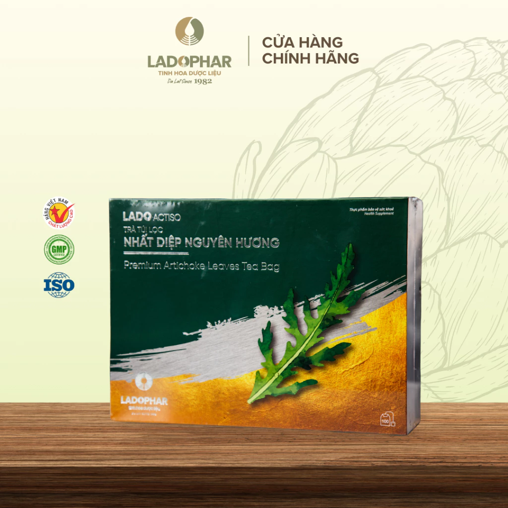 Trà túi lọc Nhất Diệp Nguyên Hương thượng hạng Ladophar hỗ trợ thanh nhiệt cơ thể (Hộp 100 túi lọc) - Ladophar