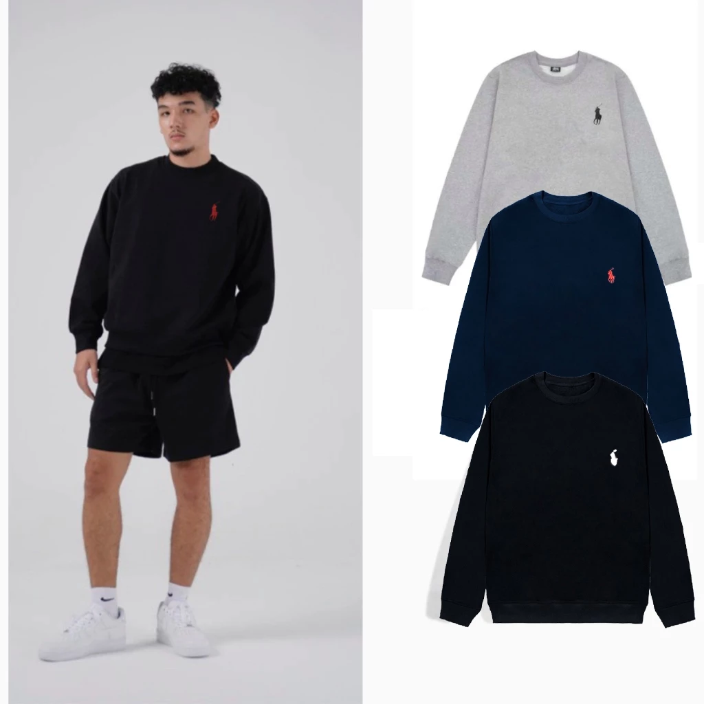 Áo sweater Rap Lau Rừn thêu logo ngựa cao cấp , Áo Khoác  Nỉ Bông Cotton Cao Cấp Siêu Dày Dặn Hottrend 2025