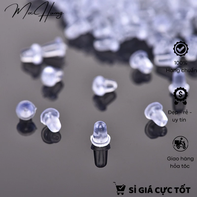 Set 500 nút silicon chặn bông tai - TH1010 MOCHUONG JEWELRY